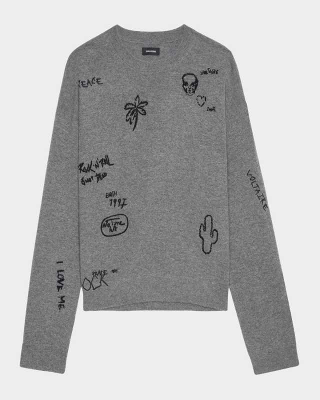 Marko Multi-Engraved Cashmere Sweater